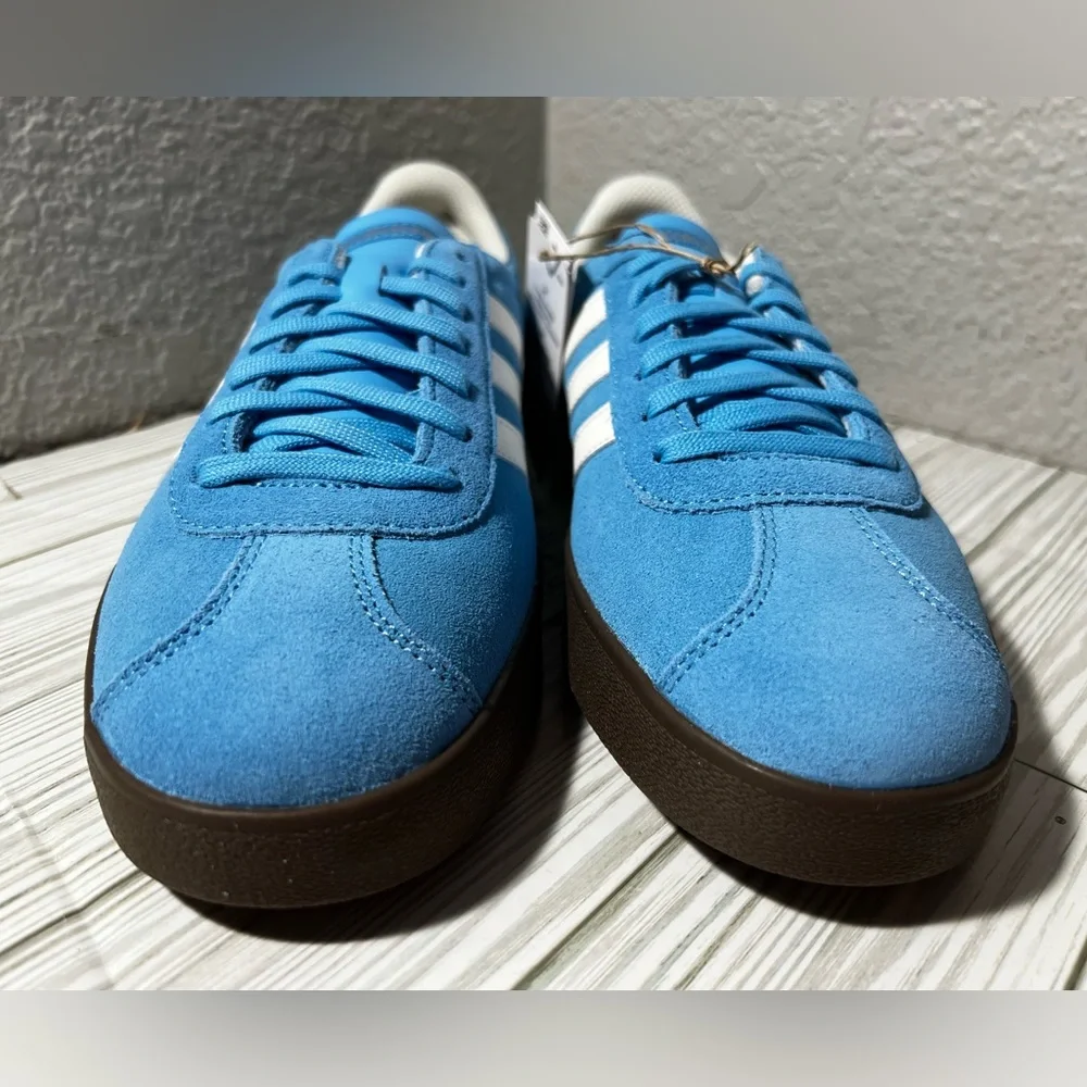 Adidas VL Court 2.0 Semi Blue Burst men’s sneakers shoes size 8.5 JIO496 lace up